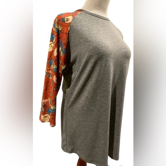 LulaRoe RARE Toy Story Disney Randy Pixar Green Alien Shirt Large Baseball Tee - Picture 3 of 9